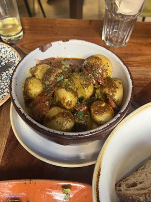 Potatoes  at Distrito Vegano Invernadero in Madrid