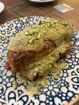 Pistachio pastry  at Distrito Vegano Invernadero in Madrid