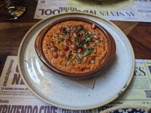 Muhamarra dip at Distrito Vegano Invernadero in Madrid