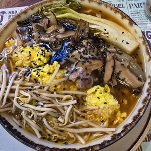 Pho Bo at Distrito Vegano Invernadero in Madrid