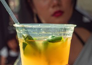 House-made Lemonade infused with Basil Leaves at Mille Nonne in New York City