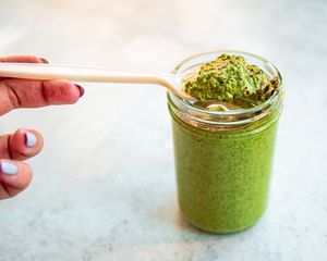 Signature Vegan Pesto 
(Nut Free) at Mille Nonne in New York City