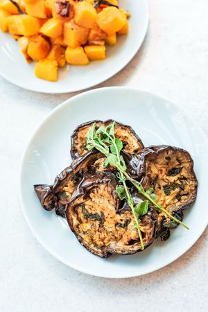  Side of Roasted Eggplants 
(Vegan)  at Mille Nonne in New York City
