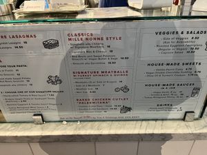 Menu  at Mille Nonne in New York City