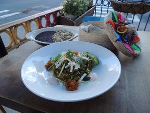 Tofu scrambled a la mexicana at Mictlán Mexico in New York City