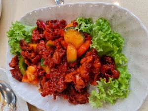 Sweet and Sour Abalone Mushroom ~ 22/4/22 at Keat Lim Vegetarian 吉林素食 - Ang Mo Kio in Northeast Singapore