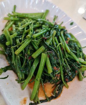 Sambal Kangkong ~ 13/7/22 at Keat Lim Vegetarian 吉林素食 - Ang Mo Kio in Northeast Singapore