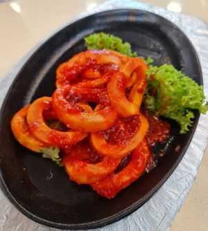 Hotplate Thai Style Sotong ~ 13/7/22 at Keat Lim Vegetarian 吉林素食 - Ang Mo Kio in Northeast Singapore