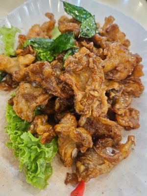 Gong bao oyster mushroom ~ 20/10/23 at Keat Lim Vegetarian 吉林素食 - Ang Mo Kio in Northeast Singapore