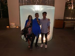 All safe vegan items during pregnancy for me! Beautiful water fountain at Ha at HA' in Playa Del Carmen