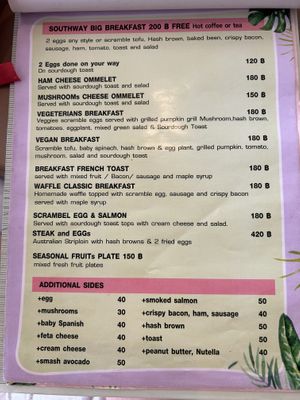 Menu february  at Southway Coffee Bar in Koh Phangan