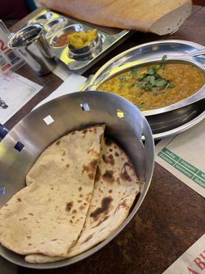 Chana Masala with roti   at Saravanaa Bhavan in Rome