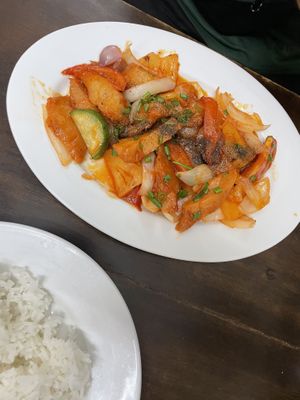 Veg chicken in sweet and sour sauce  at Tinh Tam Vegan in Hue