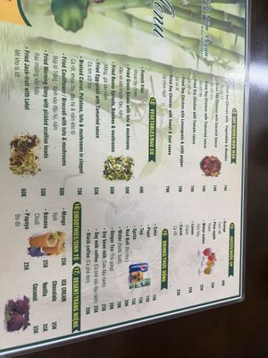 menu  at Tinh Tam Vegan in Hue