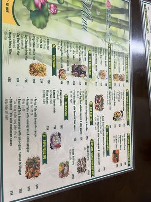 menu  at Tinh Tam Vegan in Hue
