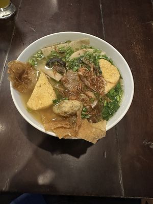 Wanton noodle soup   at Tinh Tam Vegan in Hue
