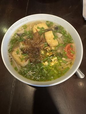 Vegetable noodle soup   at Tinh Tam Vegan in Hue