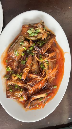 Tamarind eggplantt  at Tinh Tam Vegan in Hue