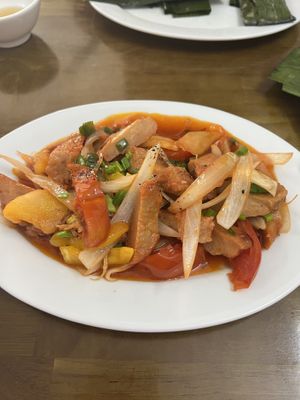 Soy chicken sweet and sour   at Tinh Tam Vegan in Hue