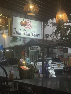 the address is somehow not correctly added here - look for this sign  at Tinh Tam Vegan in Hue