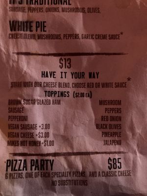 Vegan Pizza Options  at Red Dwarf in Las Vegas