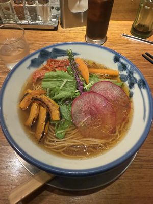 Rainbow ramen  at Afuri in Tokyo