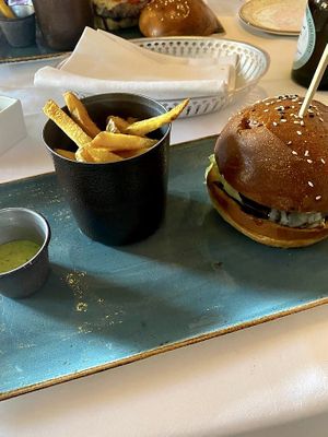 Giesserei Vegi Burger CHF 28.- & CHF 6.- for the french fries  at Giesserei Oerlikon in Zurich