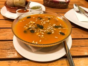 Pumpkin cream soup  at 13% in Mallorca