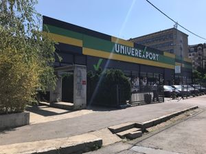 The building from outside. at Univerexport in Belgrade