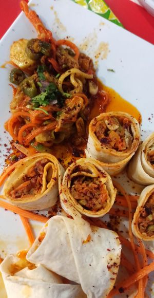 It was the mix of vegetables, herbs, and spices wrapped in lavash bread and so delicious. at Turnip Tantuni in Fethiye