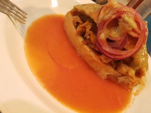 Torta ahogada (imo best dish) at La Loncheria Bcn in Barcelona