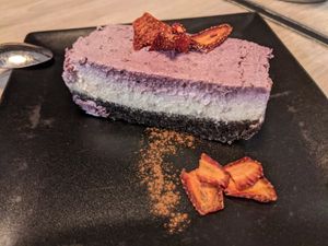 Cheesecake at La Loncheria Bcn in Barcelona