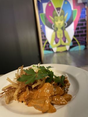 Heura strogonnof veg.corner #Veganuary at La Loncheria Bcn in Barcelona