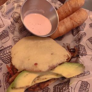 Arepadas mechadas at La Loncheria Bcn in Barcelona