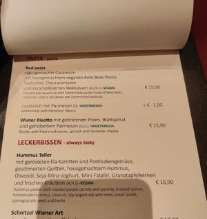 Pasta and hummus dish at Moxxa - Aachene in Cologne