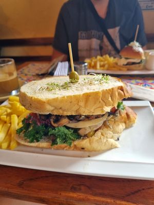 Mushrooms mix without cheese at Orígenes Café in Bogota
