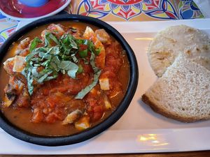 vegan breakfast  at Orígenes Café in Bogota