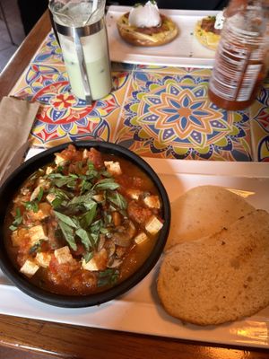 Vegan breakfast  at Orígenes Café in Bogota