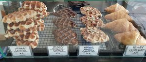 current menu: vegan Croffles (August 2022) at Nuldam Space - 널담은공간 경복궁점 in Seoul