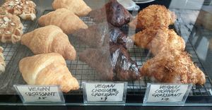 current menu: vegan croissants (August 2022) at Nuldam Space - 널담은공간 경복궁점 in Seoul