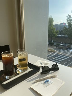 Americano and mint ice tea  at Nuldam Space - 널담은공간 경복궁점 in Seoul