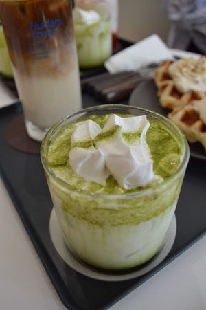 Iced matcha at Nuldam Space - 널담은공간 경복궁점 in Seoul