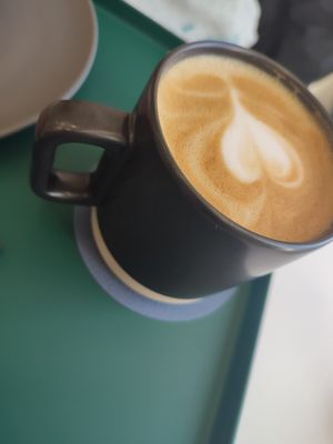 Coffee latte #Veganuary at Nuldam Space - 널담은공간 경복궁점 in Seoul