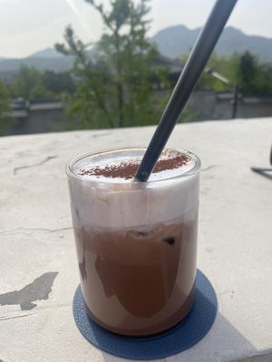Iced chocolate lattee  at Nuldam Space - 널담은공간 경복궁점 in Seoul