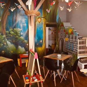 Our nest with its special play area at O Ninho Family Bar in Lagos