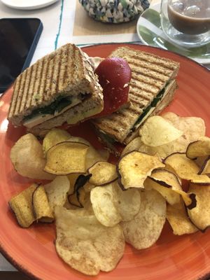 Vegan smoked tofu brick toast  at O Ninho Family Bar in Lagos