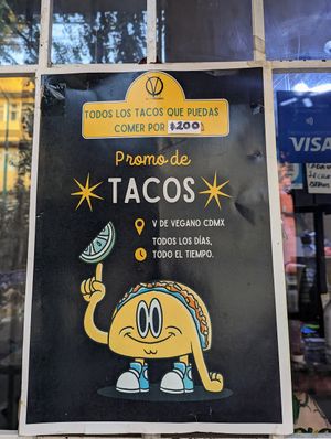 Toco promo they're running at V De Vegano  in Mexico City