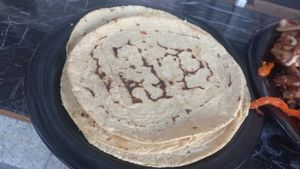 Corn tortillas at V De Vegano  in Mexico City