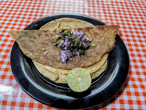 Taco bisteck (I think) at V De Vegano  in Mexico City