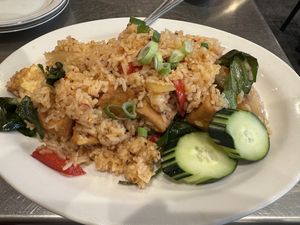 Kinn Basil Fried Rice with Tofu  at Kinn Thai Cuisine in Fort Collins